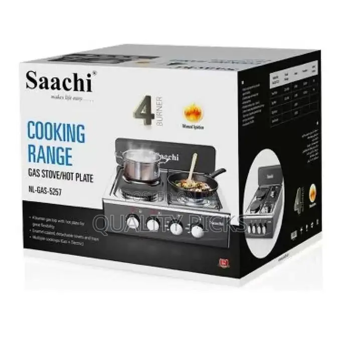Saachi 2 Gas +2 Electric Hot Plate Table Top Cooker