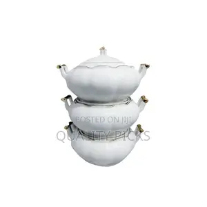 3 Piece Soup Food Serving Dishes Bowls Casserole