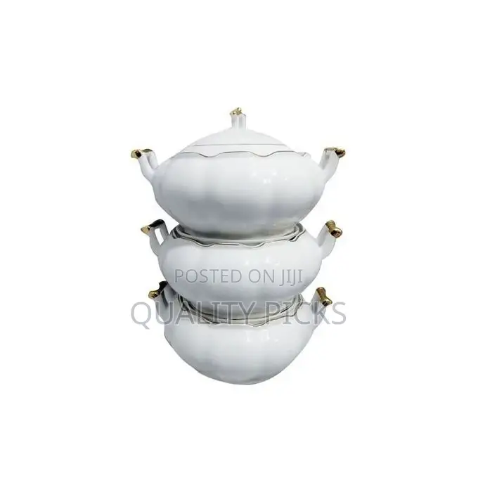 3 Piece Soup Food Serving Dishes Bowls Casserole