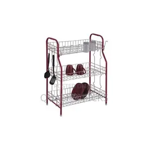 3 Tier Stainless Steel Cups Plate Drying Dish Draining