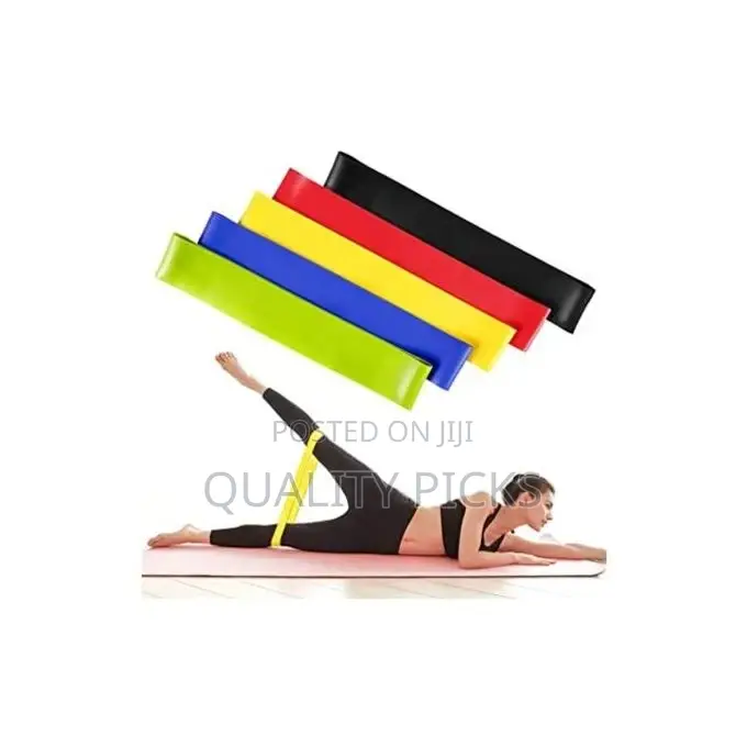 5 Piece Fitness Exercise Resistance Band Belt - Multicolours