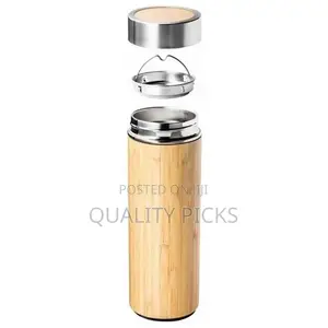 Double Wall Stainless Steel Bamboo Insulating Vacuum Flask