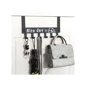 6 Hooks Nice Day Metal Hooks Over Door Bags Hanger Rack
