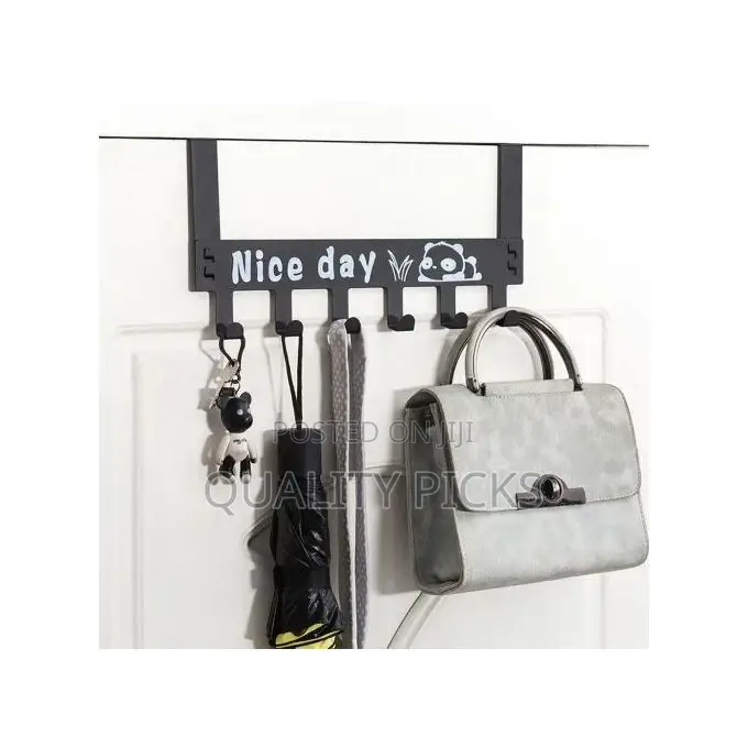 6 Hooks Nice Day Metal Hooks Over Door Bags Hanger Rack