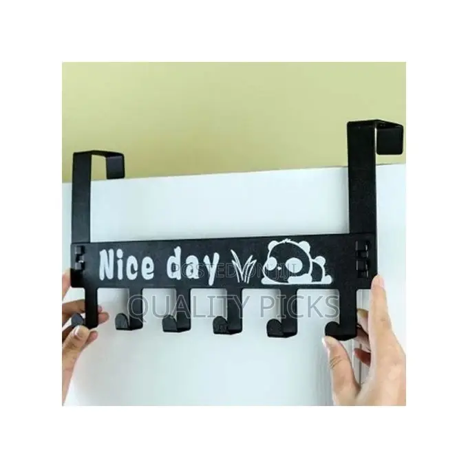 6 Hooks Nice Day Metal Hooks Over Door Bags Hanger Rack
