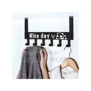 6 Hooks Nice Day Metal Hooks Over Door Bags Hanger Rack