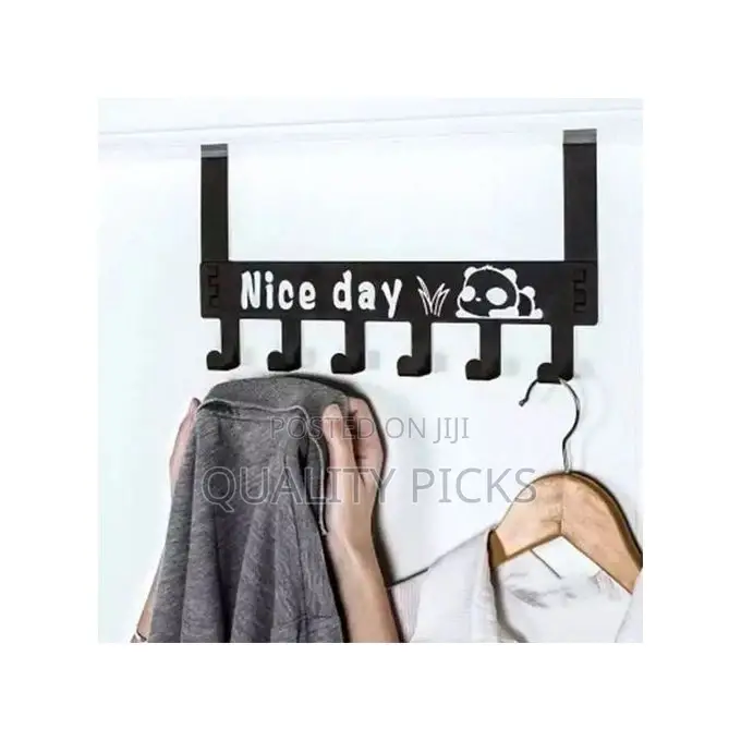 6 Hooks Nice Day Metal Hooks Over Door Bags Hanger Rack