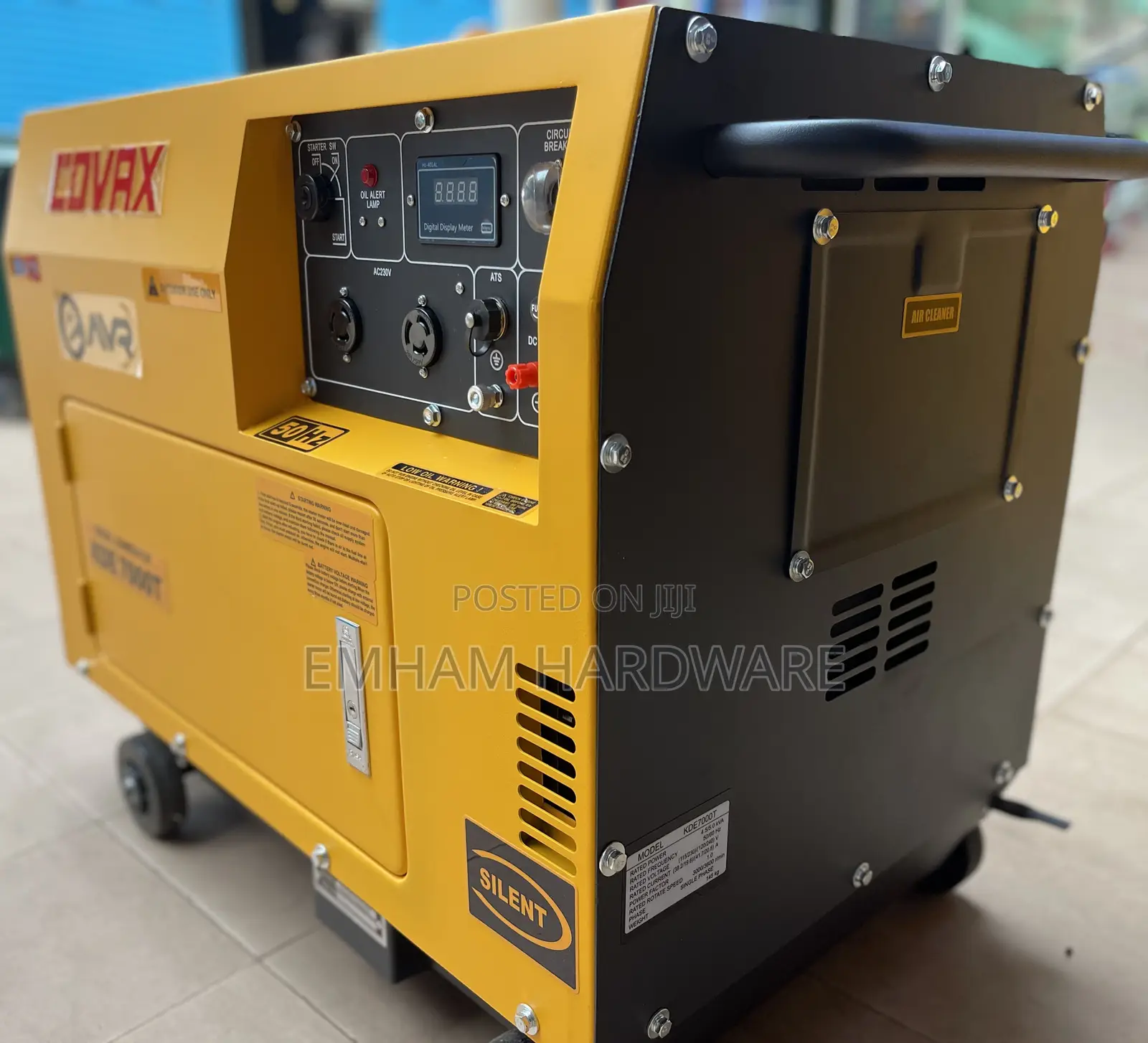 Covax 5kw Diesel Generator For Powering Businesses And Homes