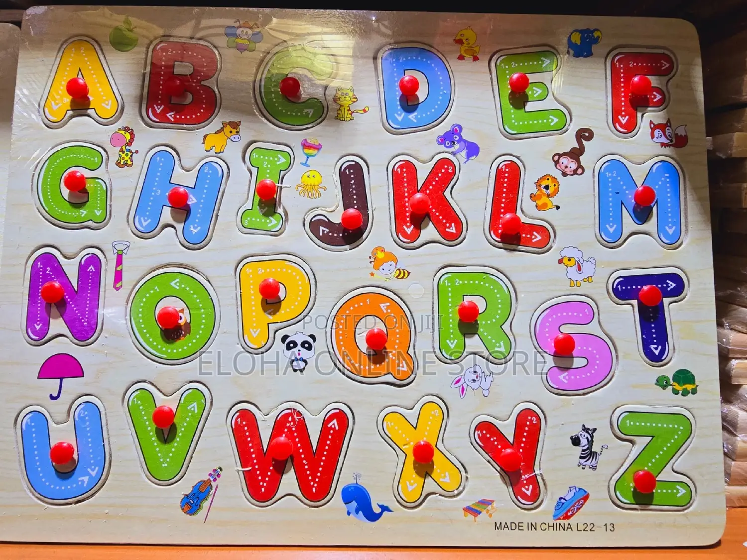 Wooden 26 Letters a-Z Alphabet Learning Blocks