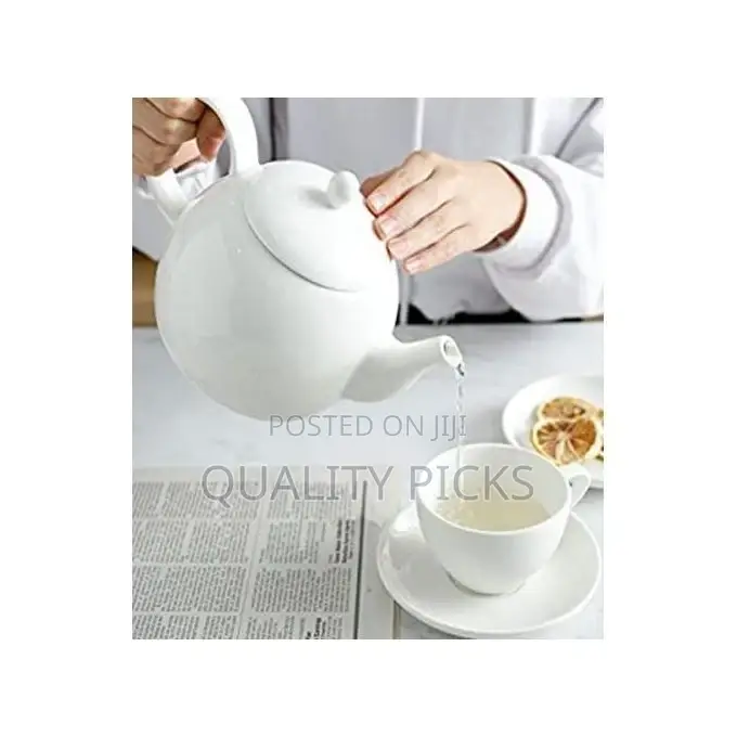Other Round Ceramic Teapot, 0.850 Litre - White