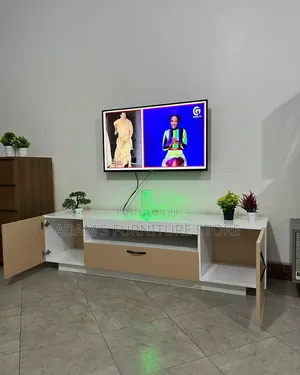 Photo - White TV Stand Unit 6ft