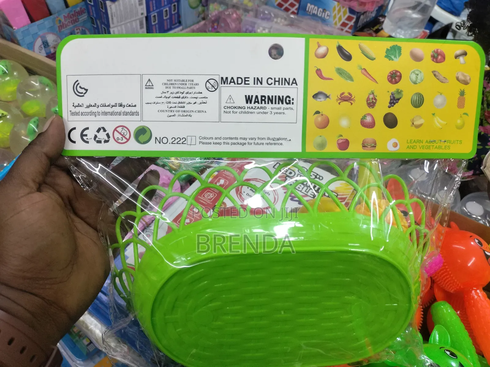 Brand New Plastic Basket of Fruits