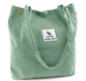 Shoulder Corduroy Tote Bag Women Handbag