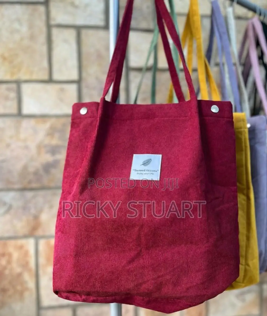 Shoulder Corduroy Tote Bag Women Handbag