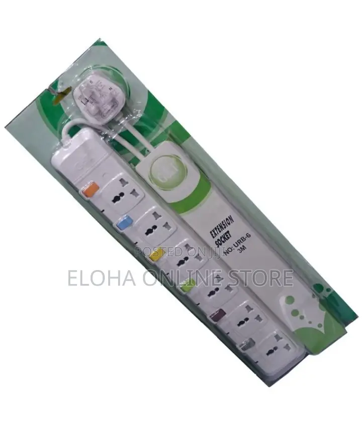 6 Way G T UK Power Extension