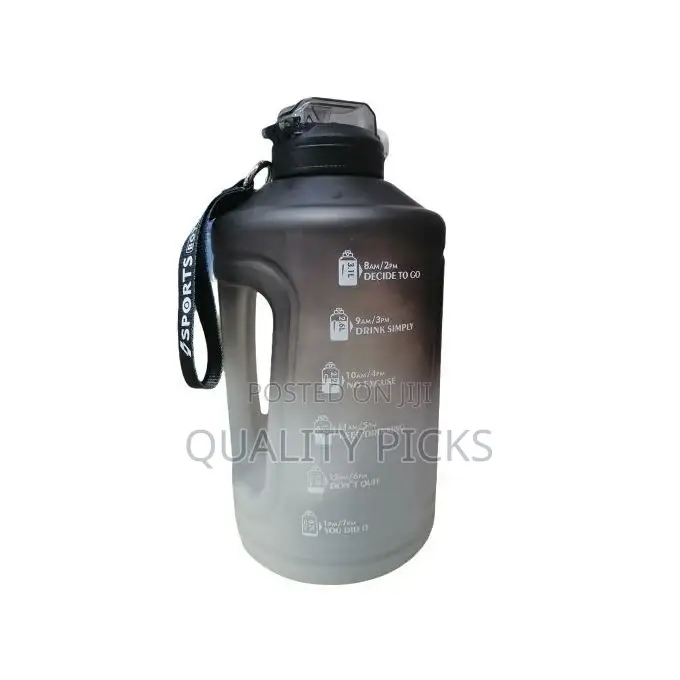 2.3L Time Marked Fitness Jug Outdoor Frosted Water Bottle