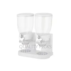 Double Kitchen Food Cereal Dispenser Storage Container