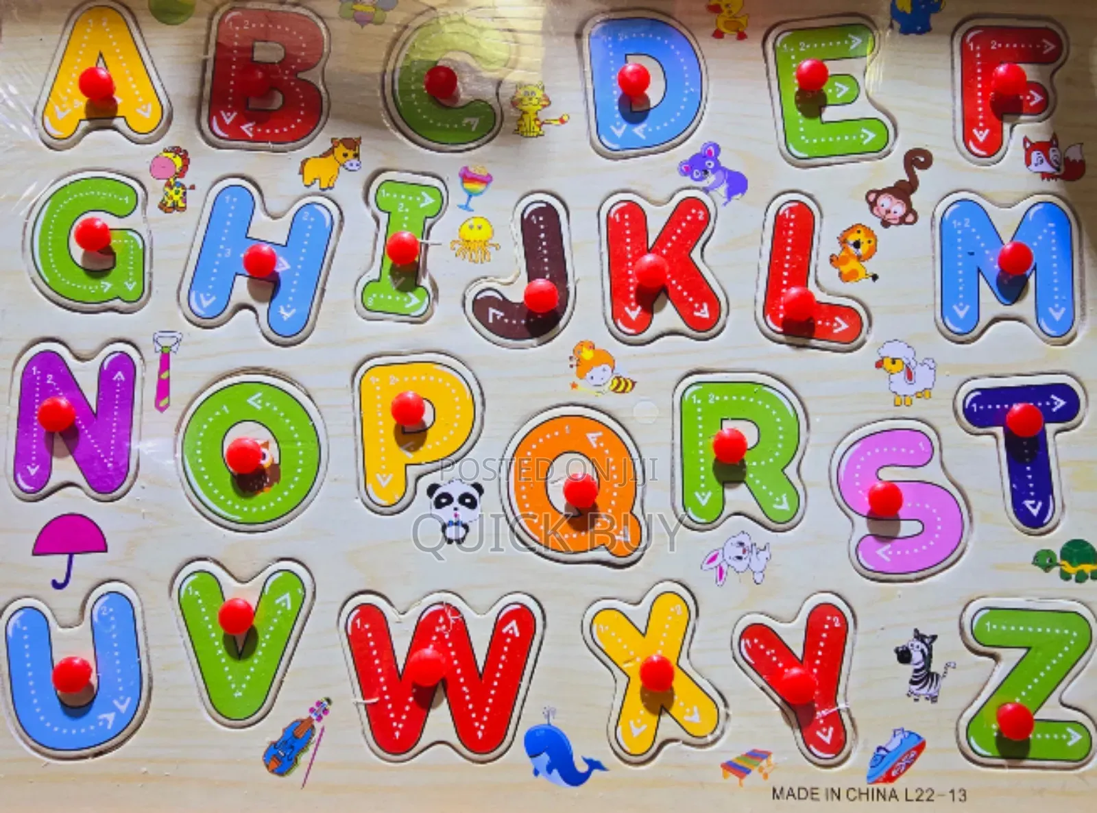 Colorful Design Wooden Alphabet Puzzle for Kids