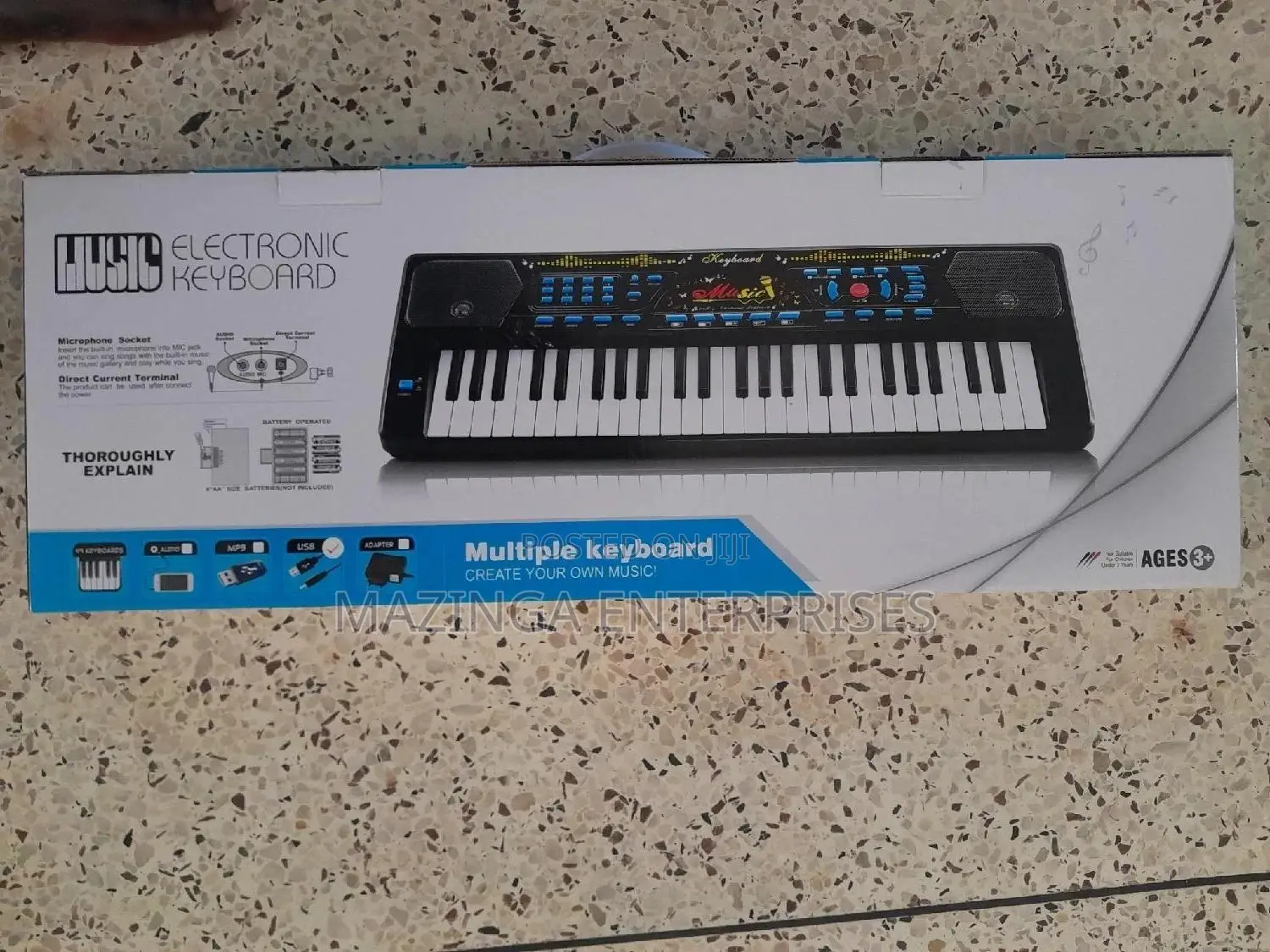 Musical Kids Electric Piano Keyboard With Microphone(3yrs+)