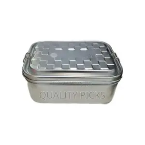 Stainless Steel Rectangle Lunch Box With Buckle Leak-Proof