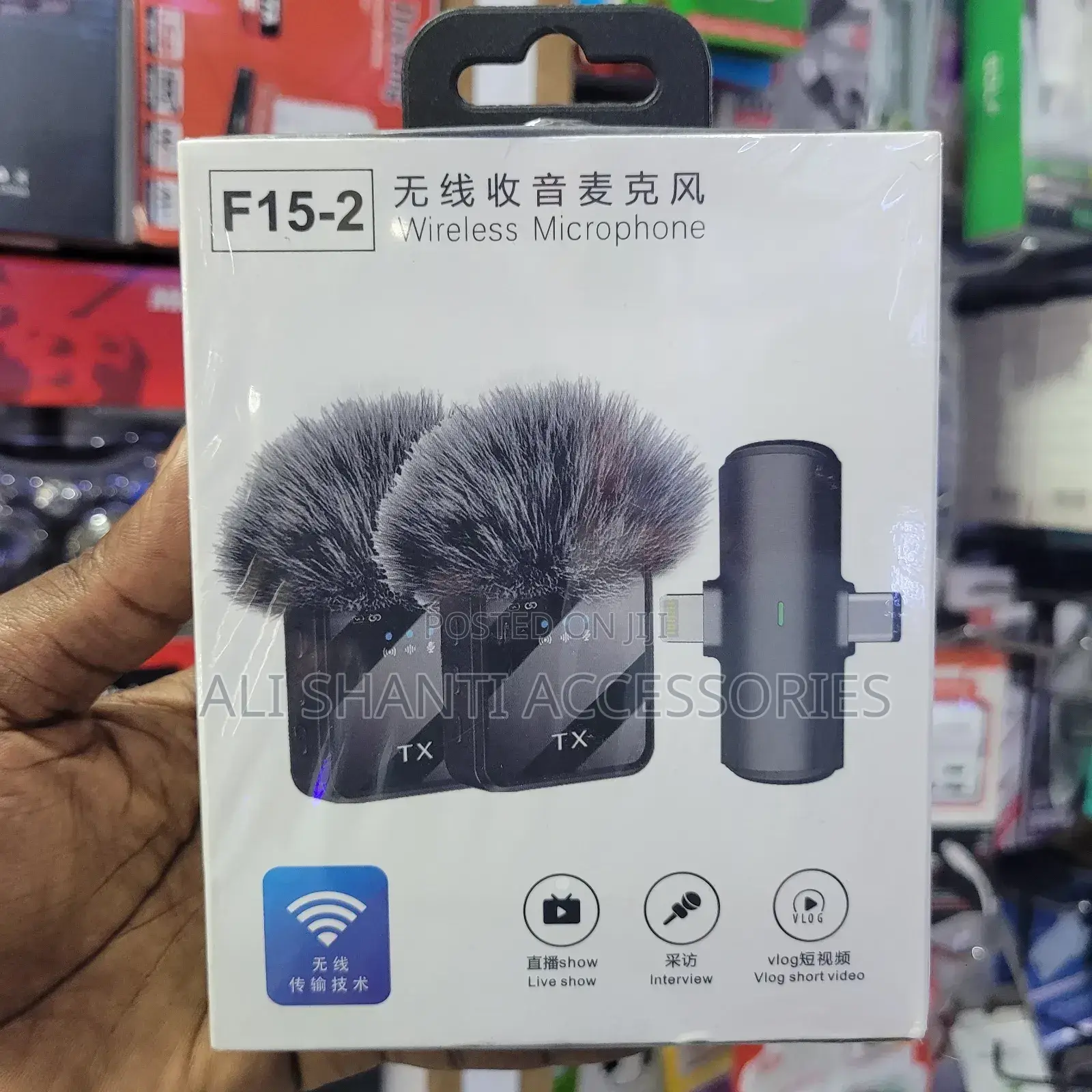 F15-2 Lavalier Wireless Type-C and iPhone Mini Microphone