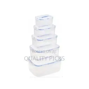5 Piece Airtight Food Storage Containers Tins With Lid