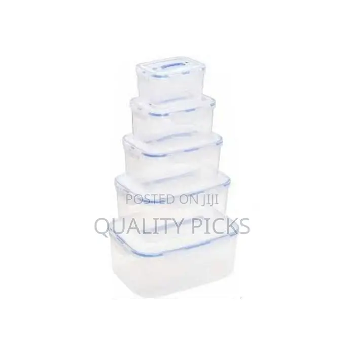 5 Piece Airtight Food Storage Containers Tins With Lid