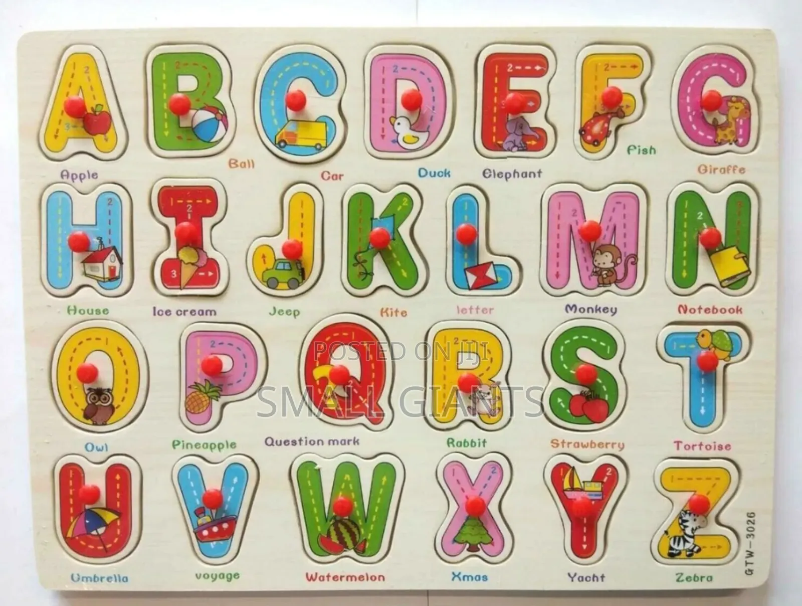 Wooden ABC Learning Puzzle Toy for Kids