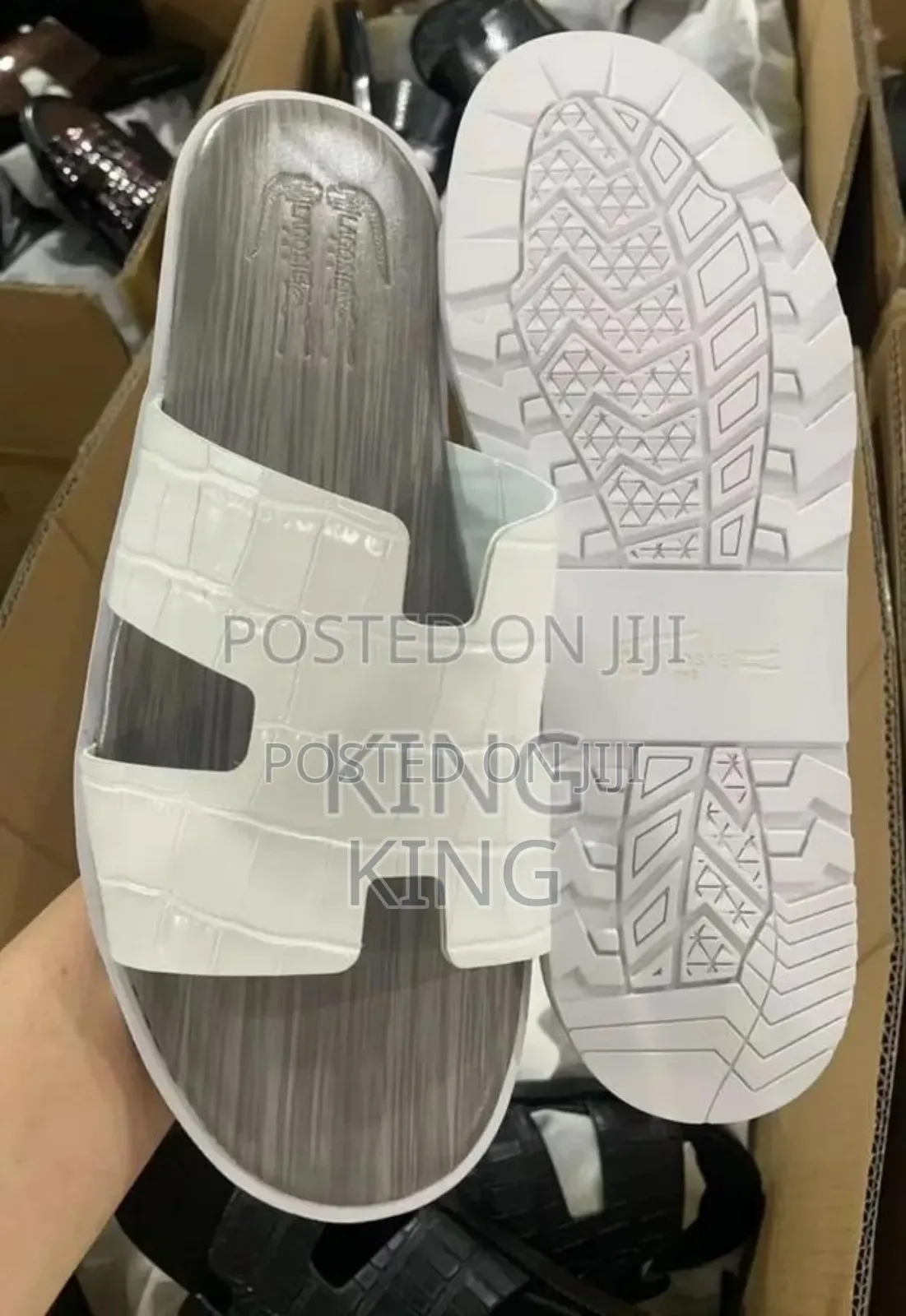 Leather White Casual Sandals