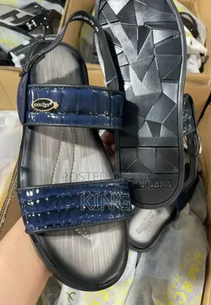 Mertens Blue Leather Sandals