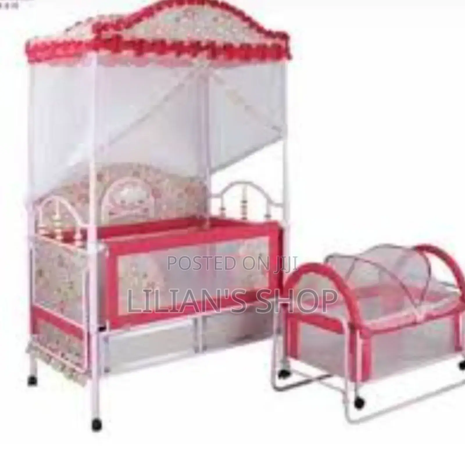 Durable Metallic Baby Bed With Mosquito Net