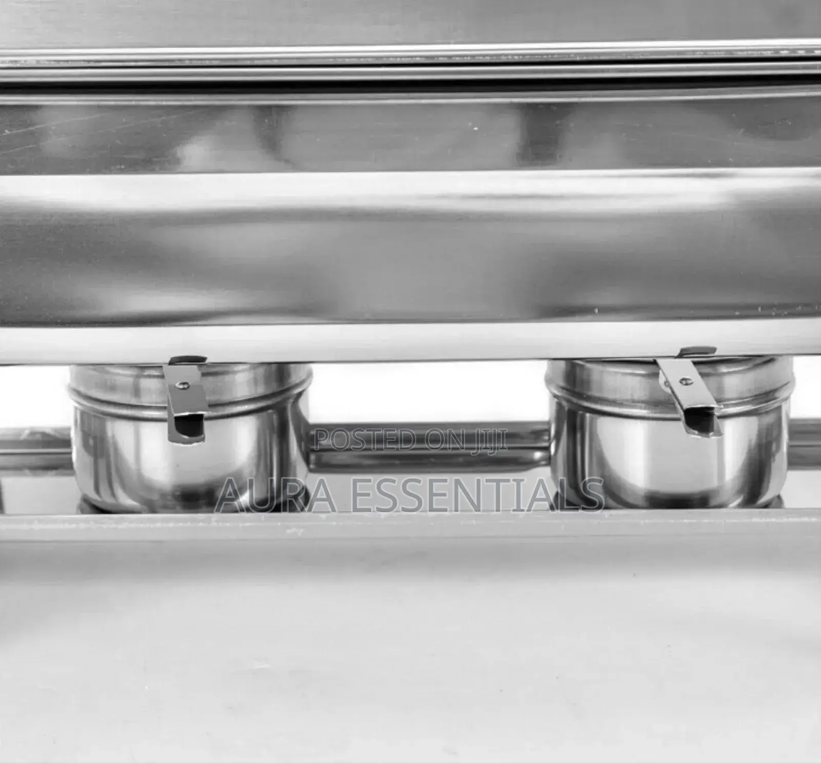 Triple 3 Compartment Chatting Dish Food Warmer- Silver