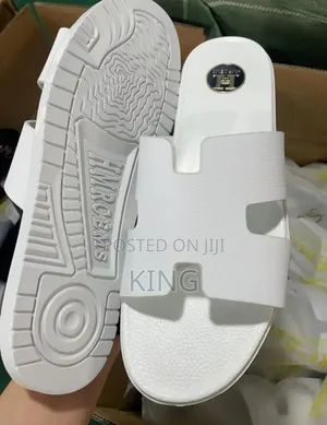 Cleon White Leather Sandals