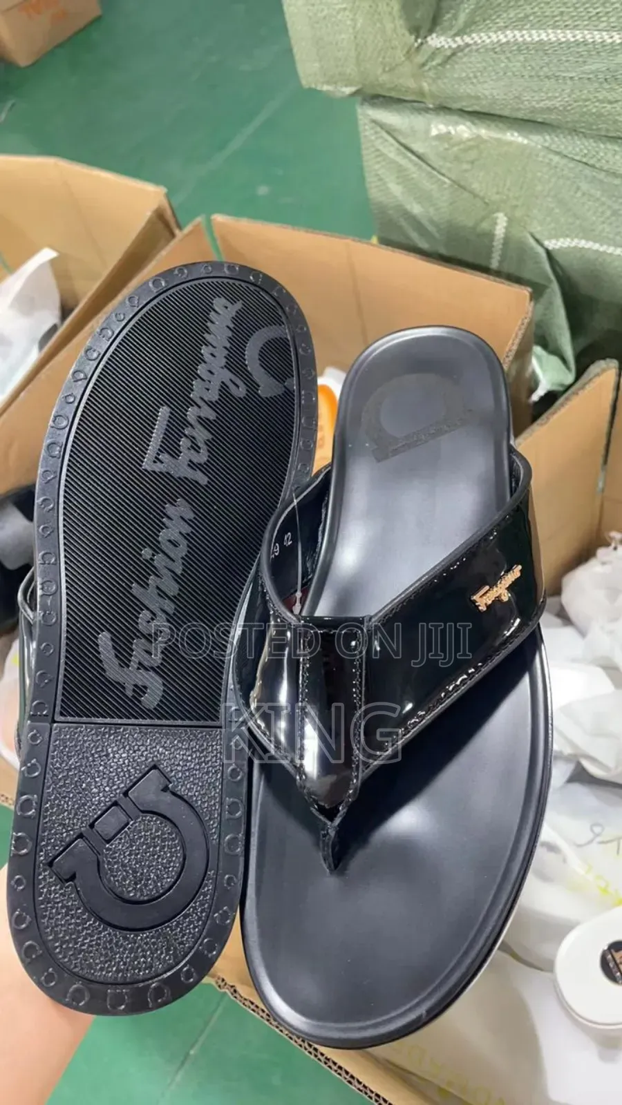 Hero Leather Sandals Black