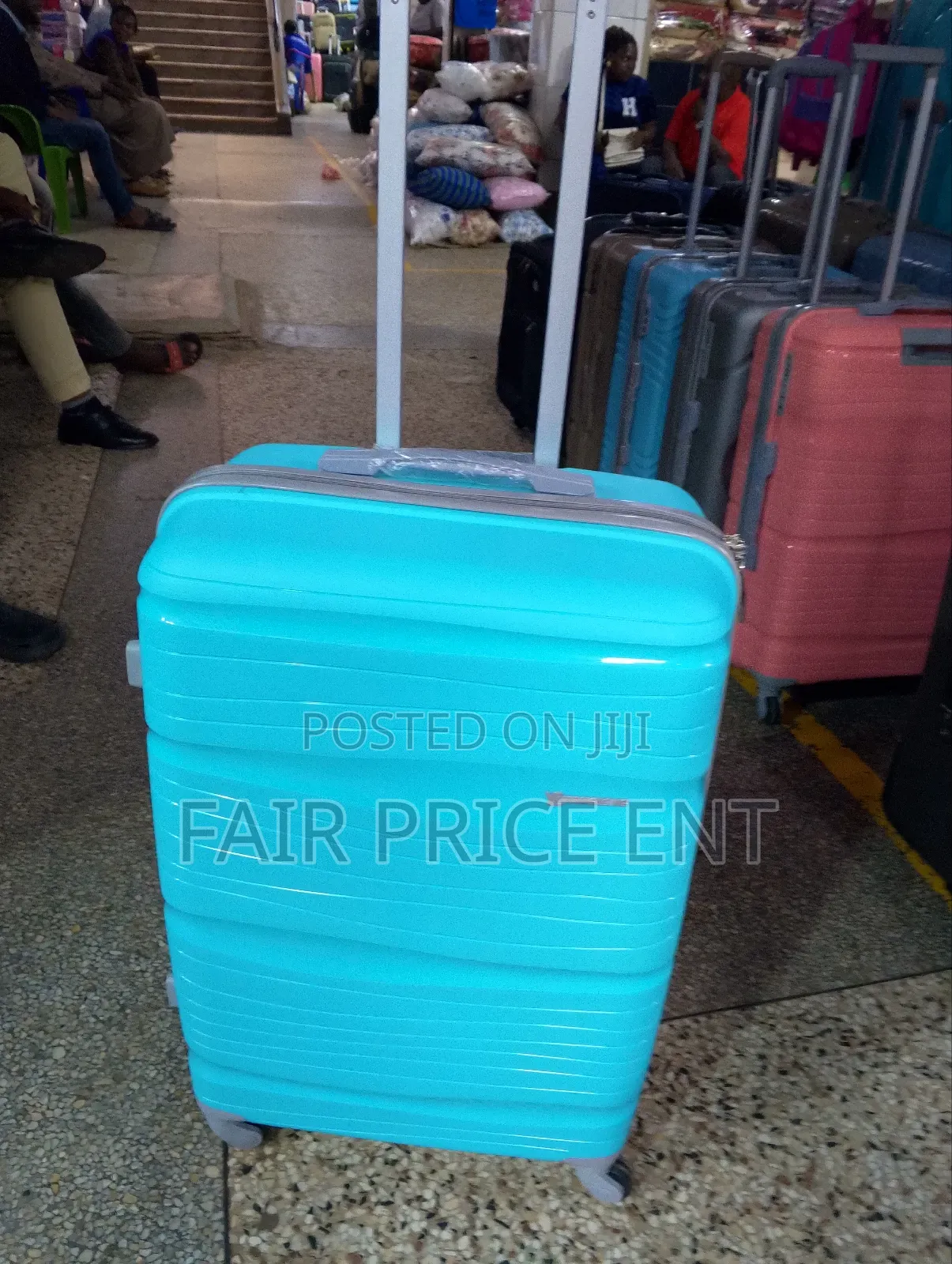 Pure Rubber Plastic Suitcases.Medium.( Blue)