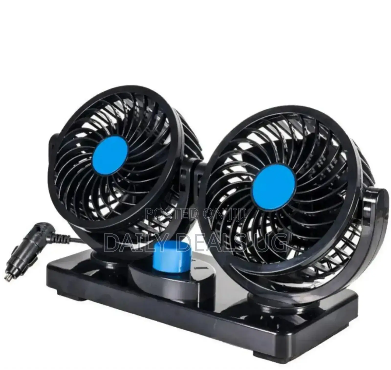 Black Double Car Fan