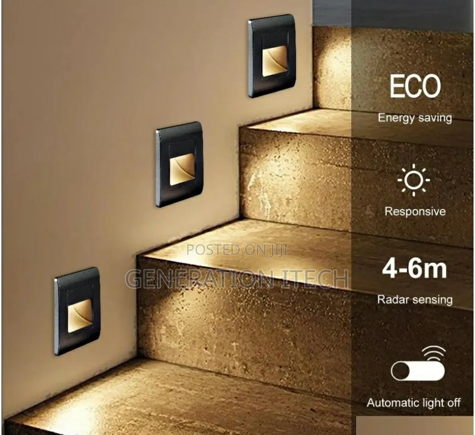 Led Indoor and Outdoor Stair Lights With Motion Sensor