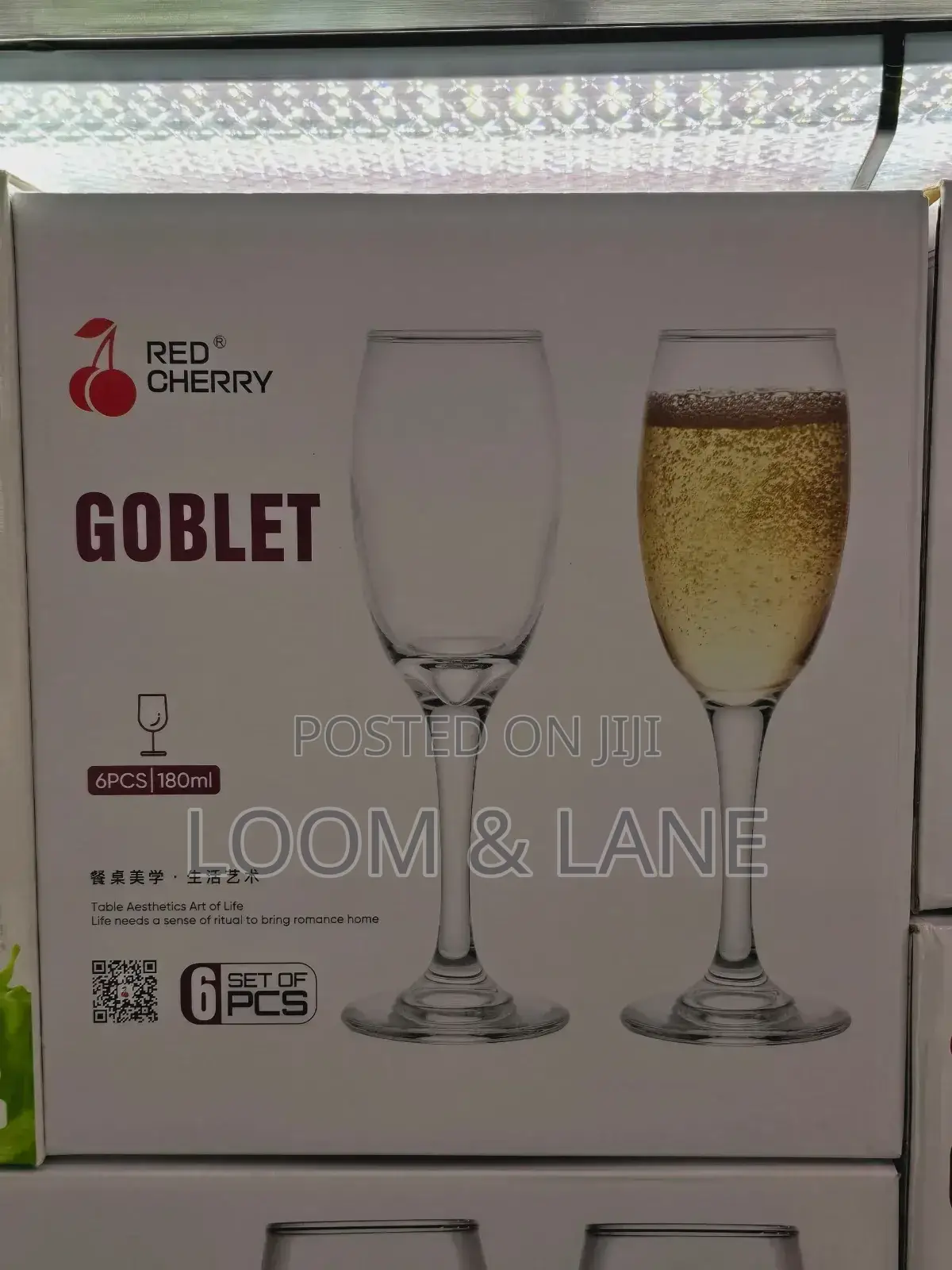 Luxury Goblet 180ml Wine Glass Set(6pcs)