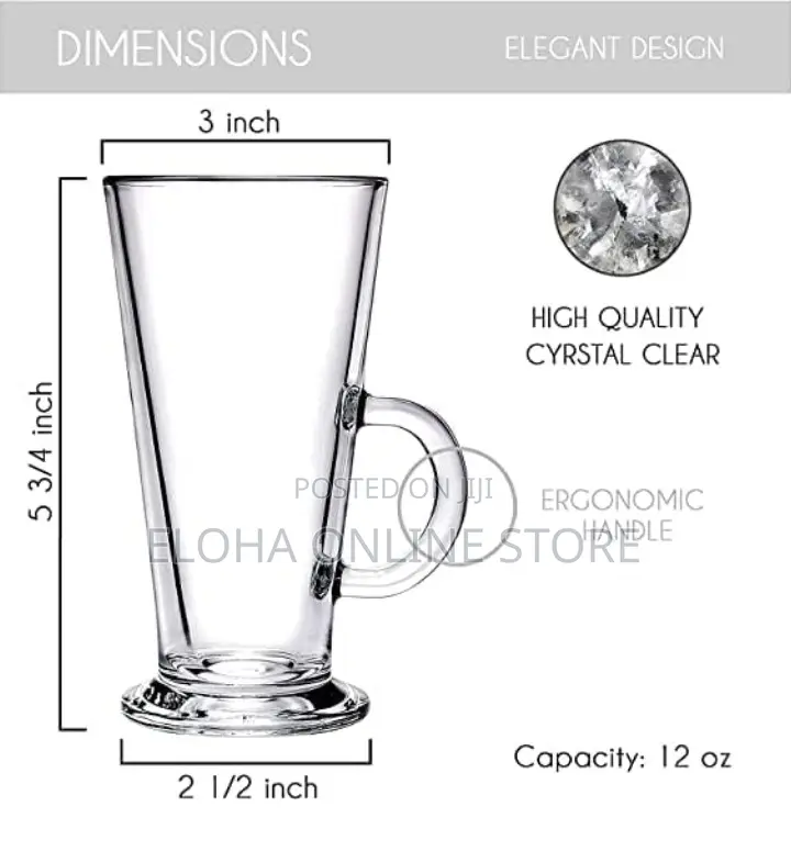 12pcs Latte Coffee Glasses/ Mugs