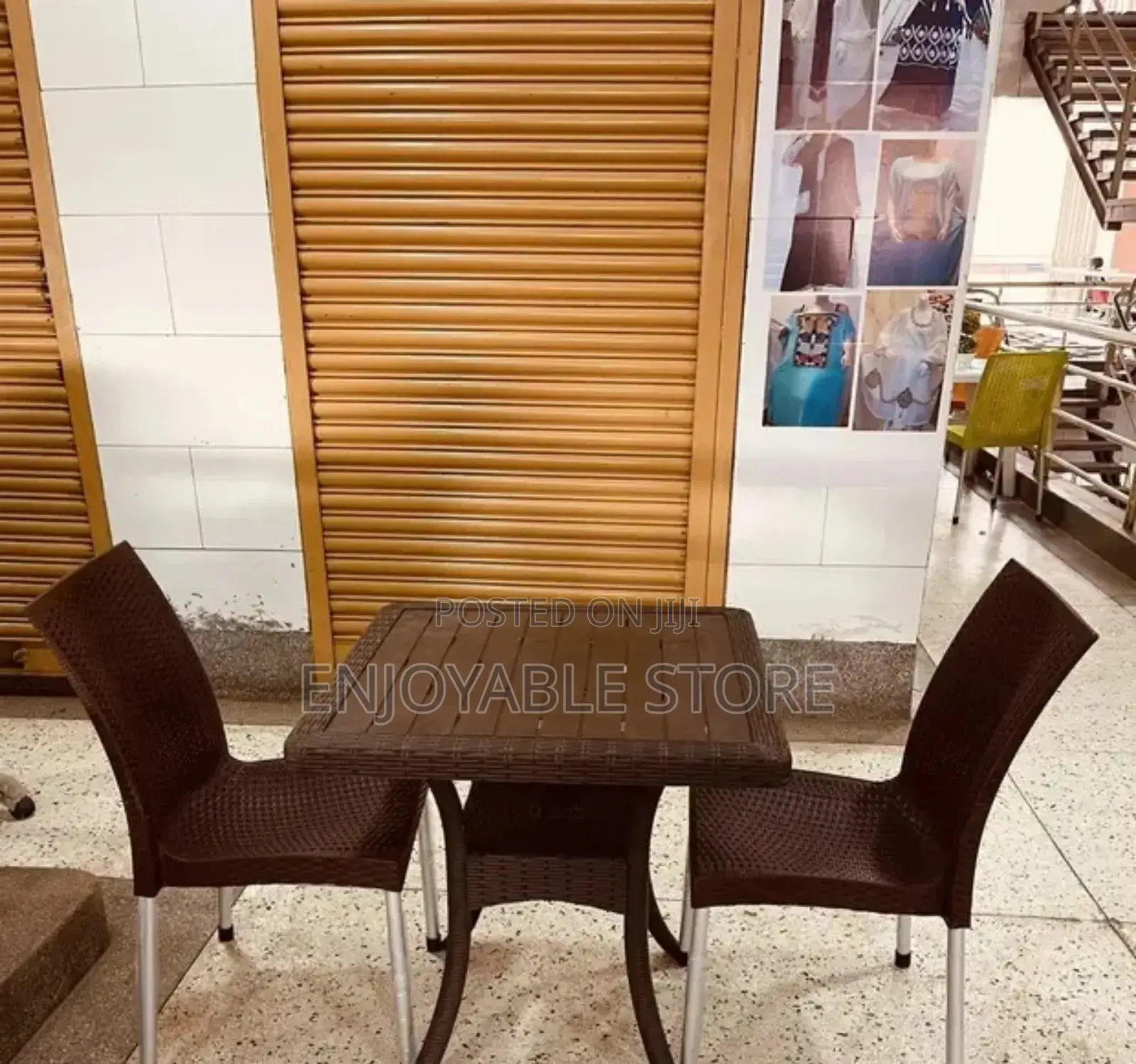 A Set of 2 Chairs and Table