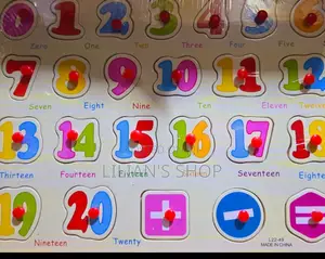 Classic Deluxe Wooden Peg Number Puzzle for Kids