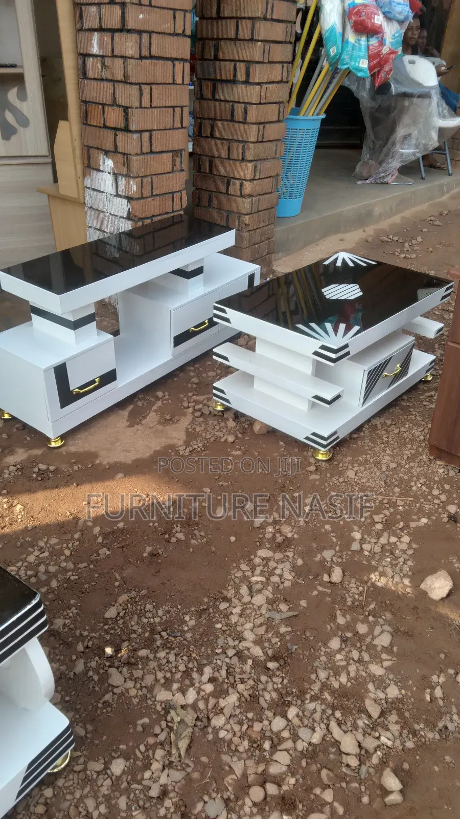 Center Table and TV Stand White and Black Available in More