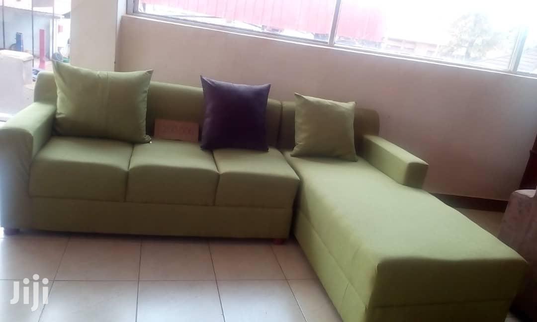 Lshape Fabric Sofa Set