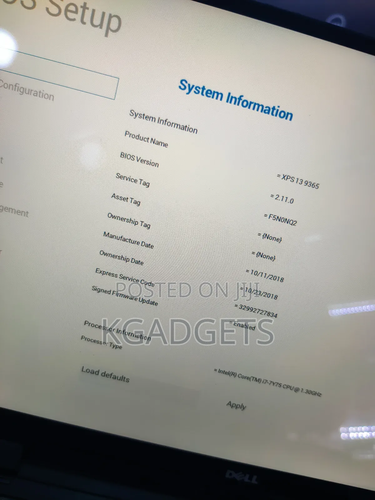 Laptop Dell XPS 13 (9365) 8GB Intel Core i7 SSD 256GB