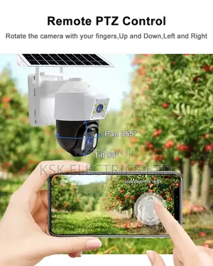 Outdoor 8MP 4g Solar Powered Camera Dual Lens Battery WIFI /