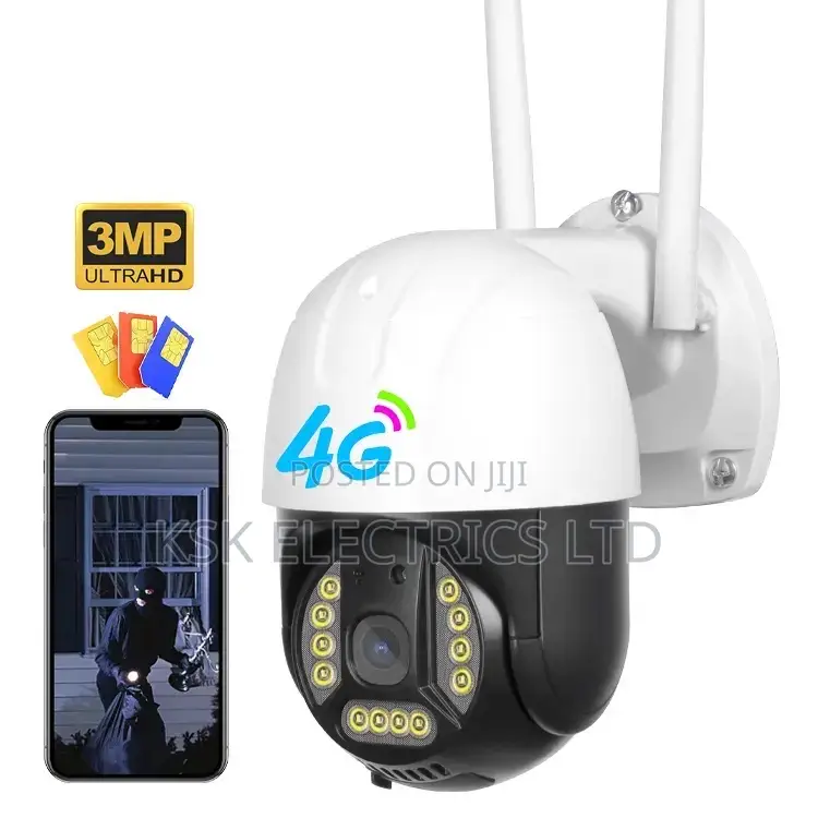 3MP V380 Pro Outdoor Camera IP66 4G Sim Card LTE Security Al
