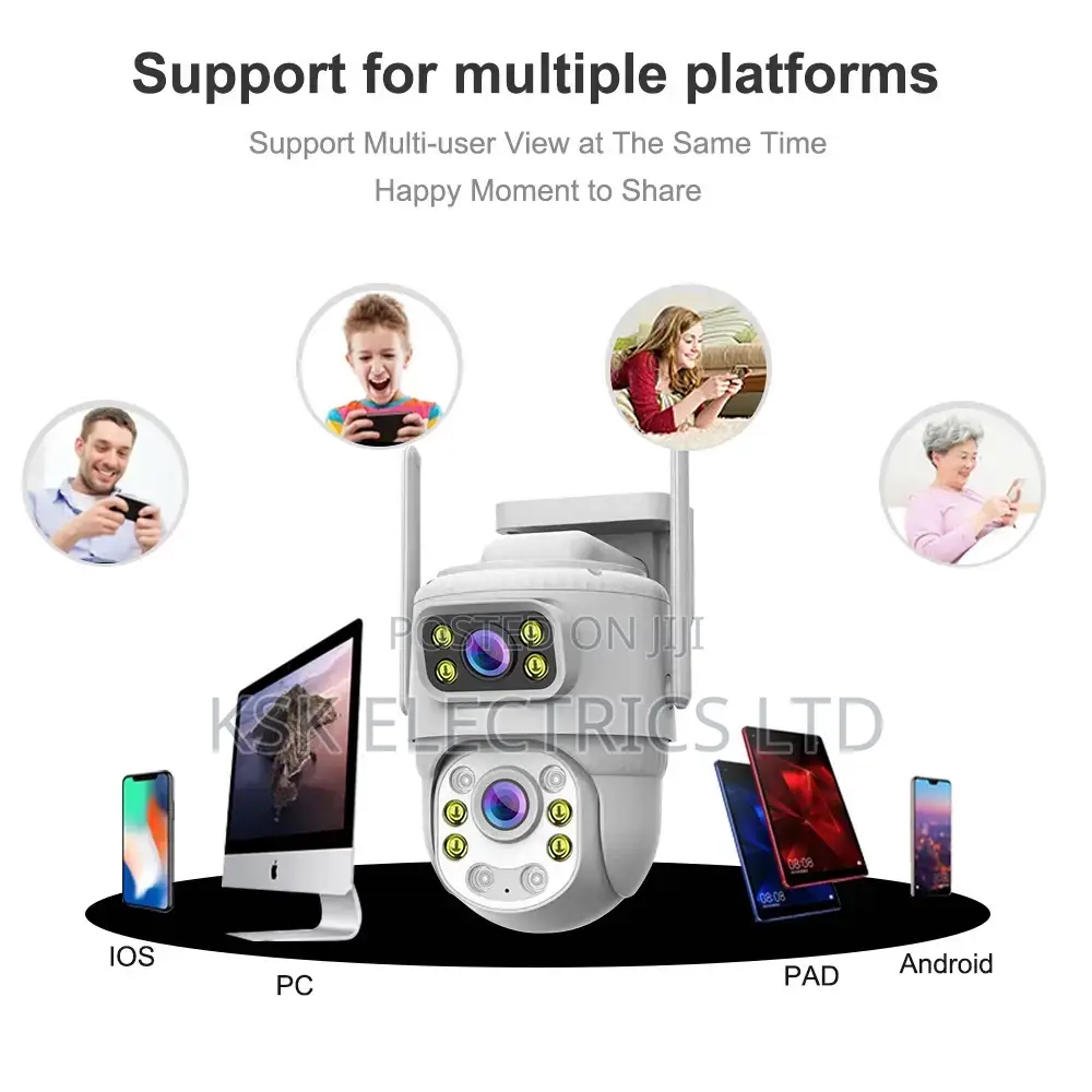 6 Mgpixels V380 Pro 4G Sim Card IP Camera Dual Lens Wireless