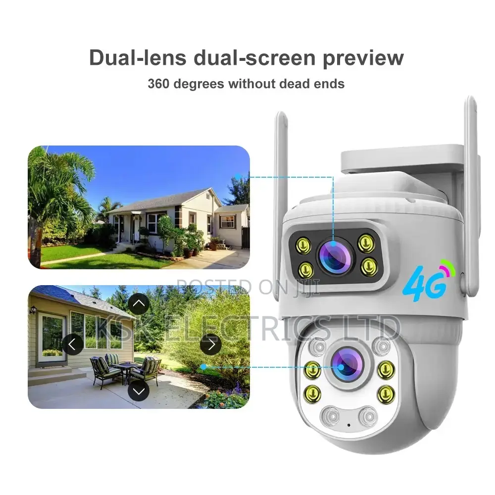 6 Mgpixels V380 Pro 4G Sim Card IP Camera Dual Lens Wireless