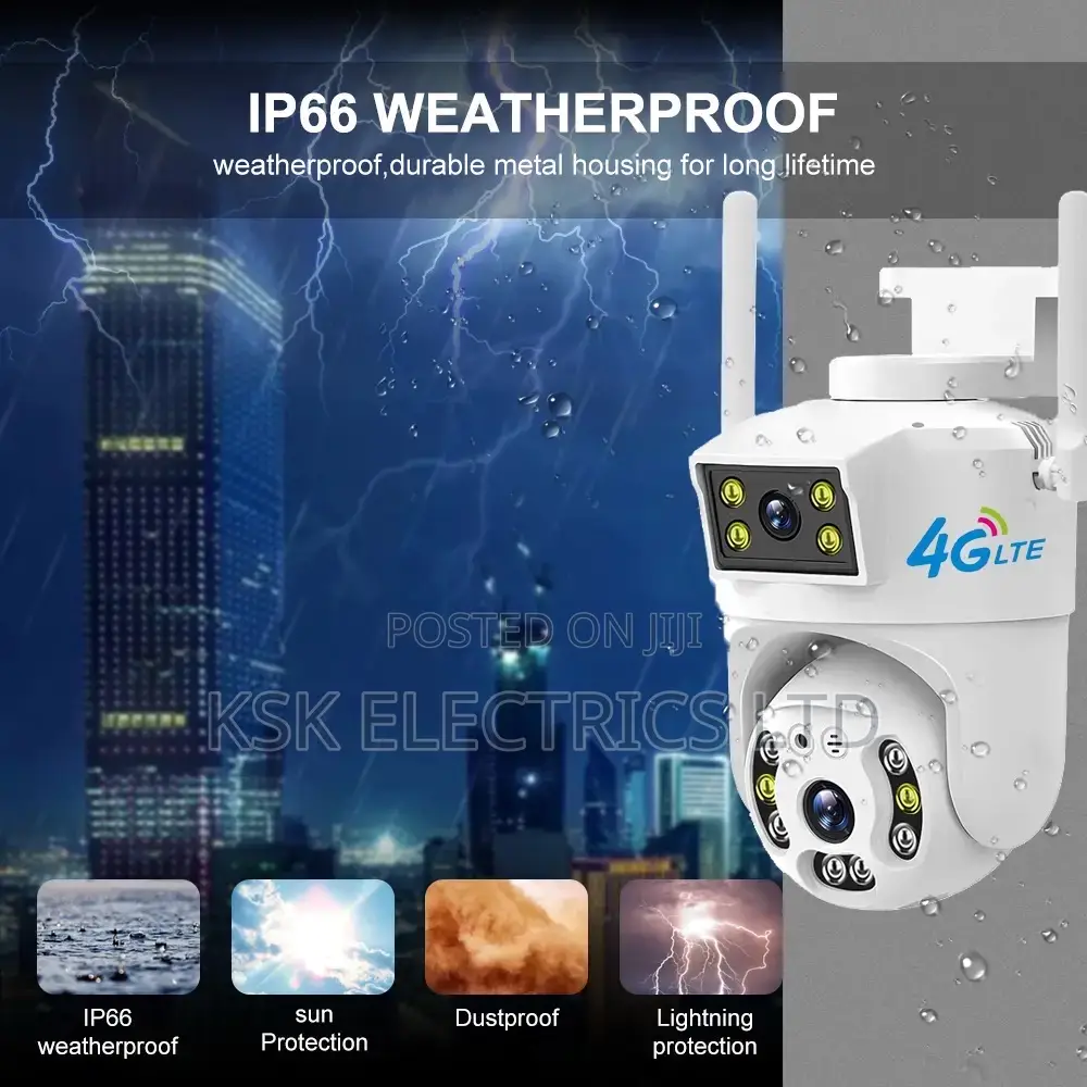6 Mgpixels V380 Pro 4G Sim Card IP Camera Dual Lens Wireless