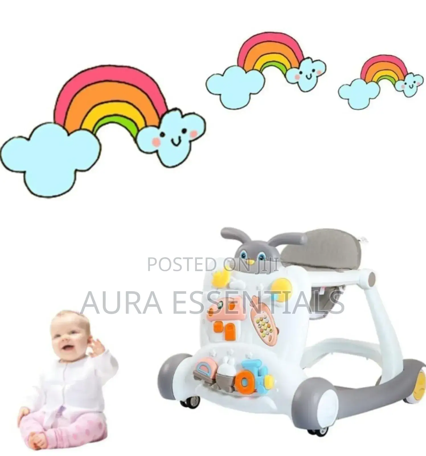Kids Push Musical Baby Walker 4 in 1